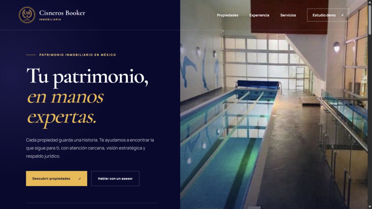 Captura de Cisneros Booker · Inmobiliaria